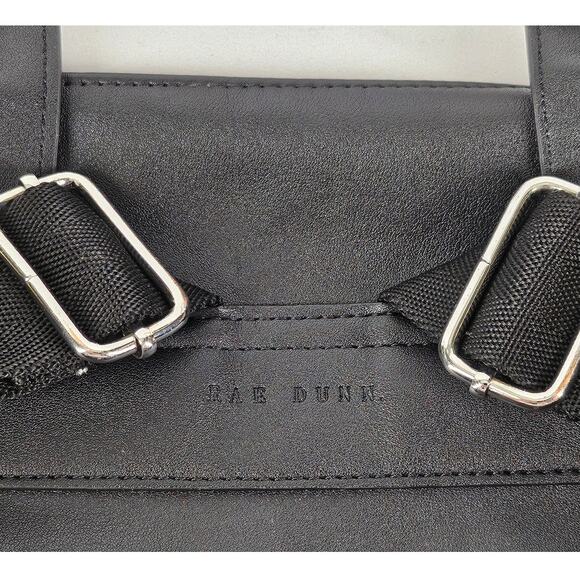 RAE DUNN WOMEN'S BLACK LEATHER BACKPACK W/ EARBUD CASE - STYLISH & FUNCTIONAL - Picture 8 of 16